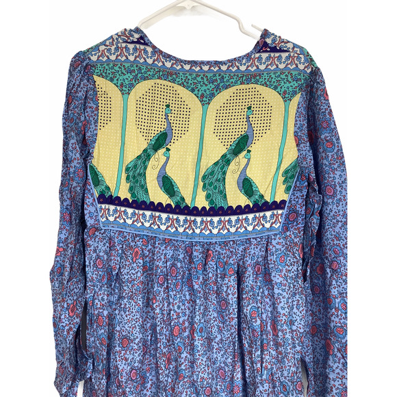 R. YJ Posha Floral Boho Tassel Tie Dress XS - Picture 9 of 10